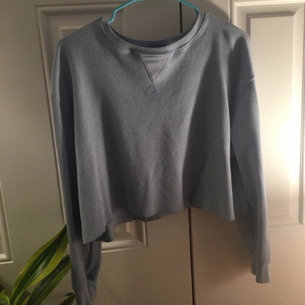 Wild Fable Blue Cropped Long Sleeve